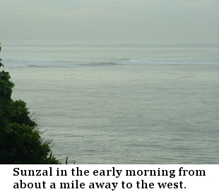 Sunzal, El Salvador, early morning, from a mile away.
